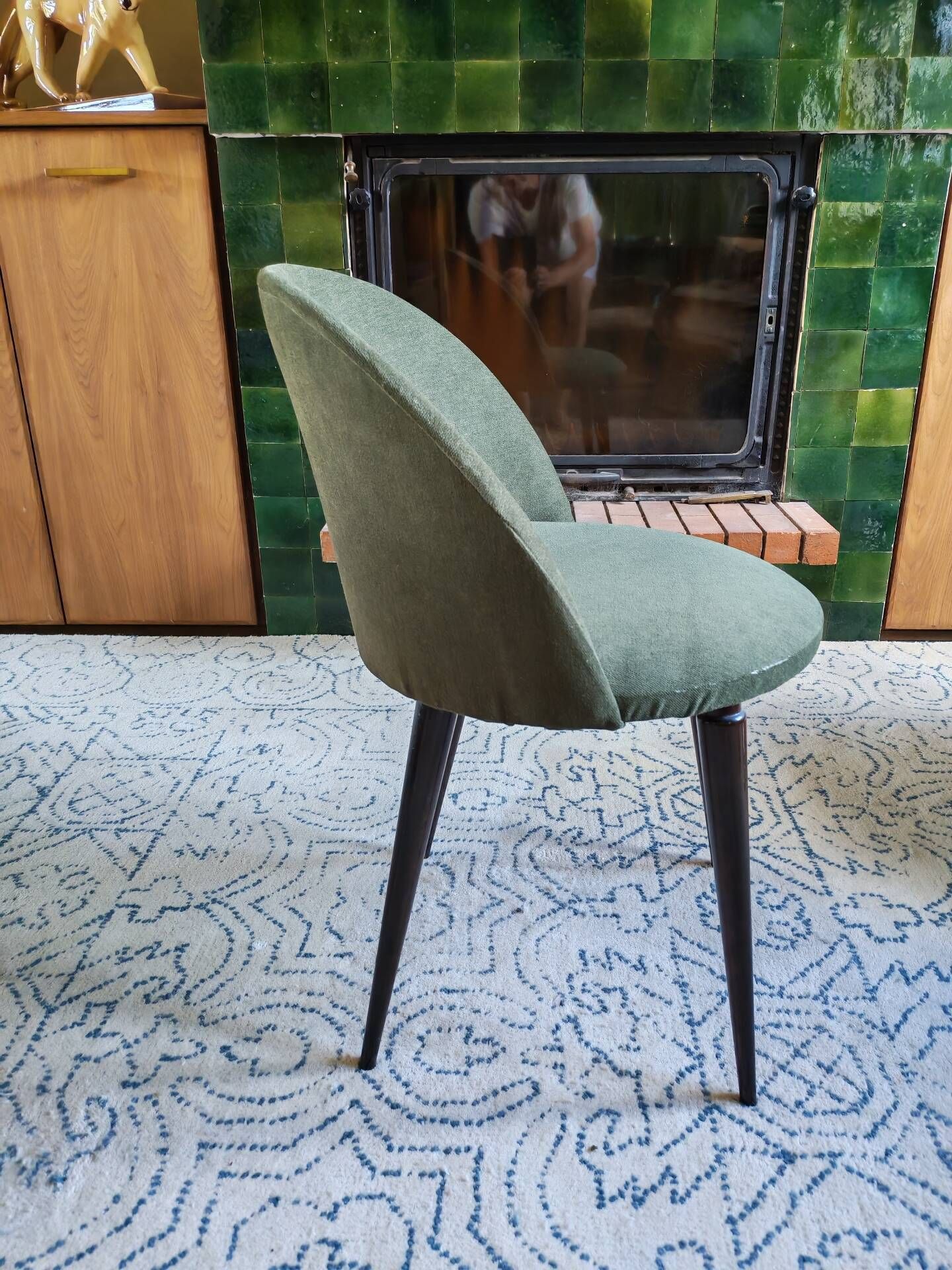 Pair of renovated vintage chairs from the 1950s.