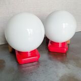 Globe wall lamps 70s