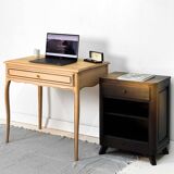 Vintage side table, oak top