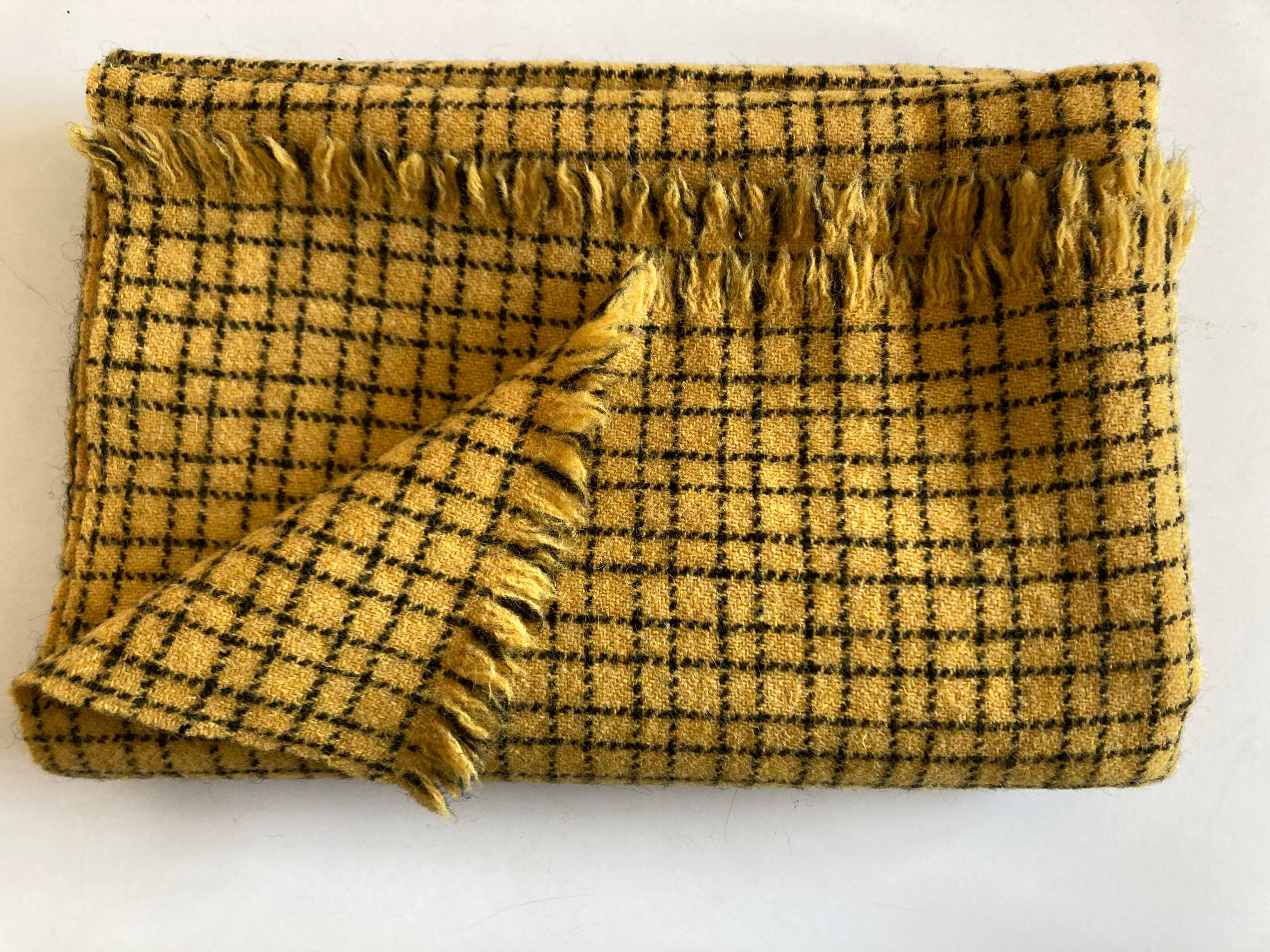 Shetland wool canvas plaid 1960