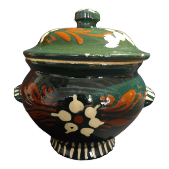 Glazed terracotta tureen Alsace Soufflenheim