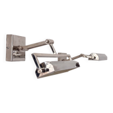 Paire d'appliques vintage géométrique orientable en métal chromé, France 70