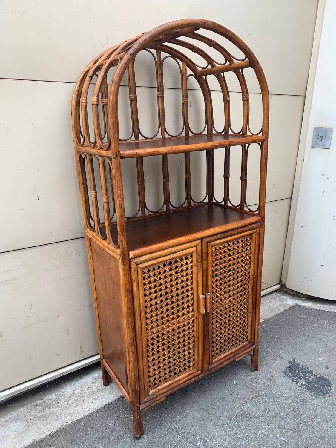 Rattan shelf, 1970s