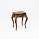 Louis XV style side table with marquetry and gilded bronze.