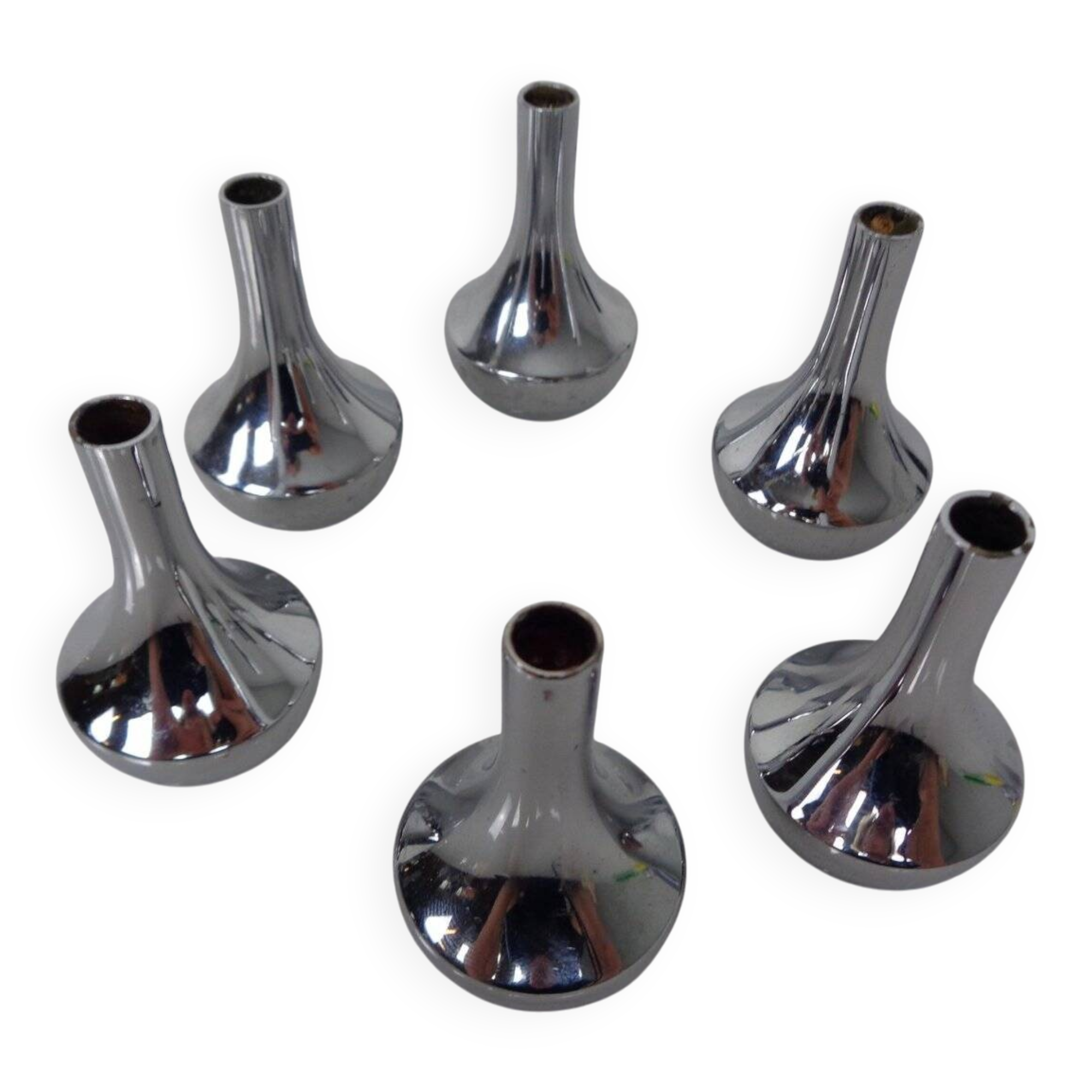 Chrome-Plated Candleholders by Quist, Germany, 1960s, Set of 6