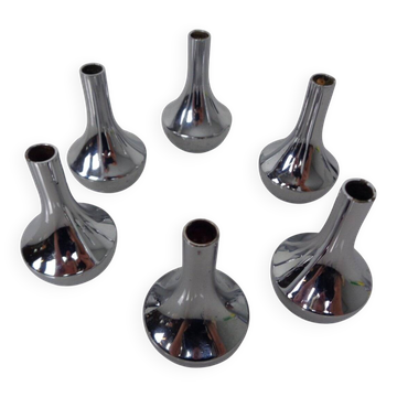 Chrome-Plated Candleholders by Quist, Germany, 1960s, Set of 6