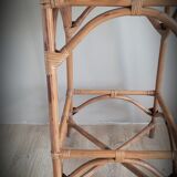 High bar rattan stool