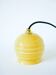 Small glass ball pendant from Clichy with flared neck, Yellow, 1930