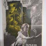 A small folded original movie poster: Lilith Warren Beatty Peter Fonda year 1964