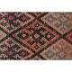 Vintage Turkish Oushak Handmade Wool Cotton Pink Runner Rug 78x376