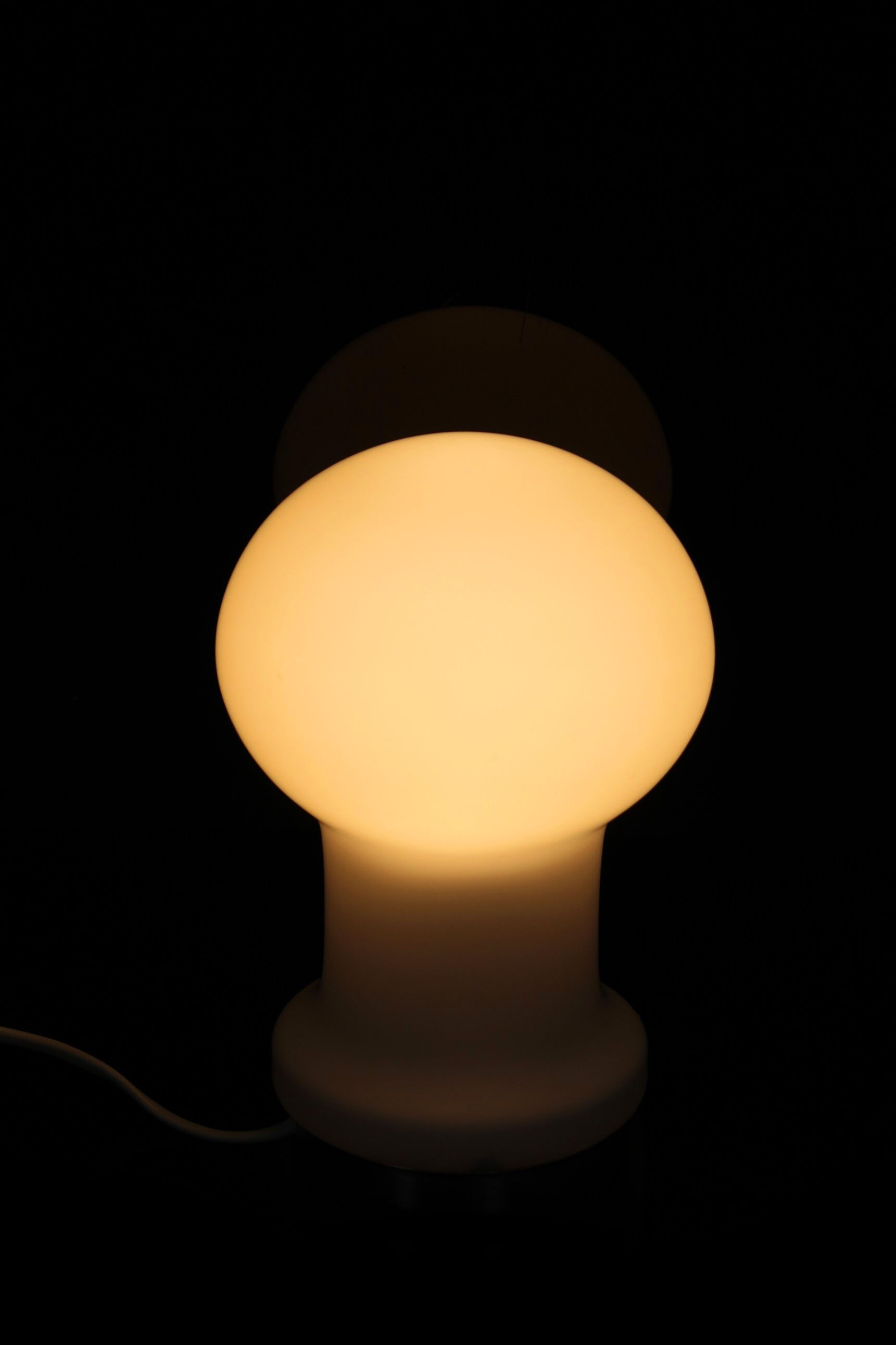 Vintage Glass Table Lamp from Osvětlovací Sklo, 1970s