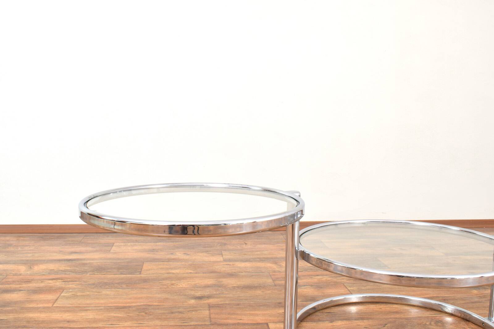 Vintage Chrome Swivel Coffee Table, 1970s