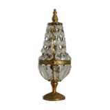 Crystal and brass lamp