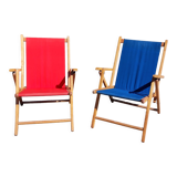 Pair of vintage folding armchairs plideal - 60s