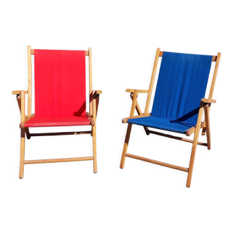 Pair of vintage folding armchairs plideal - 60s