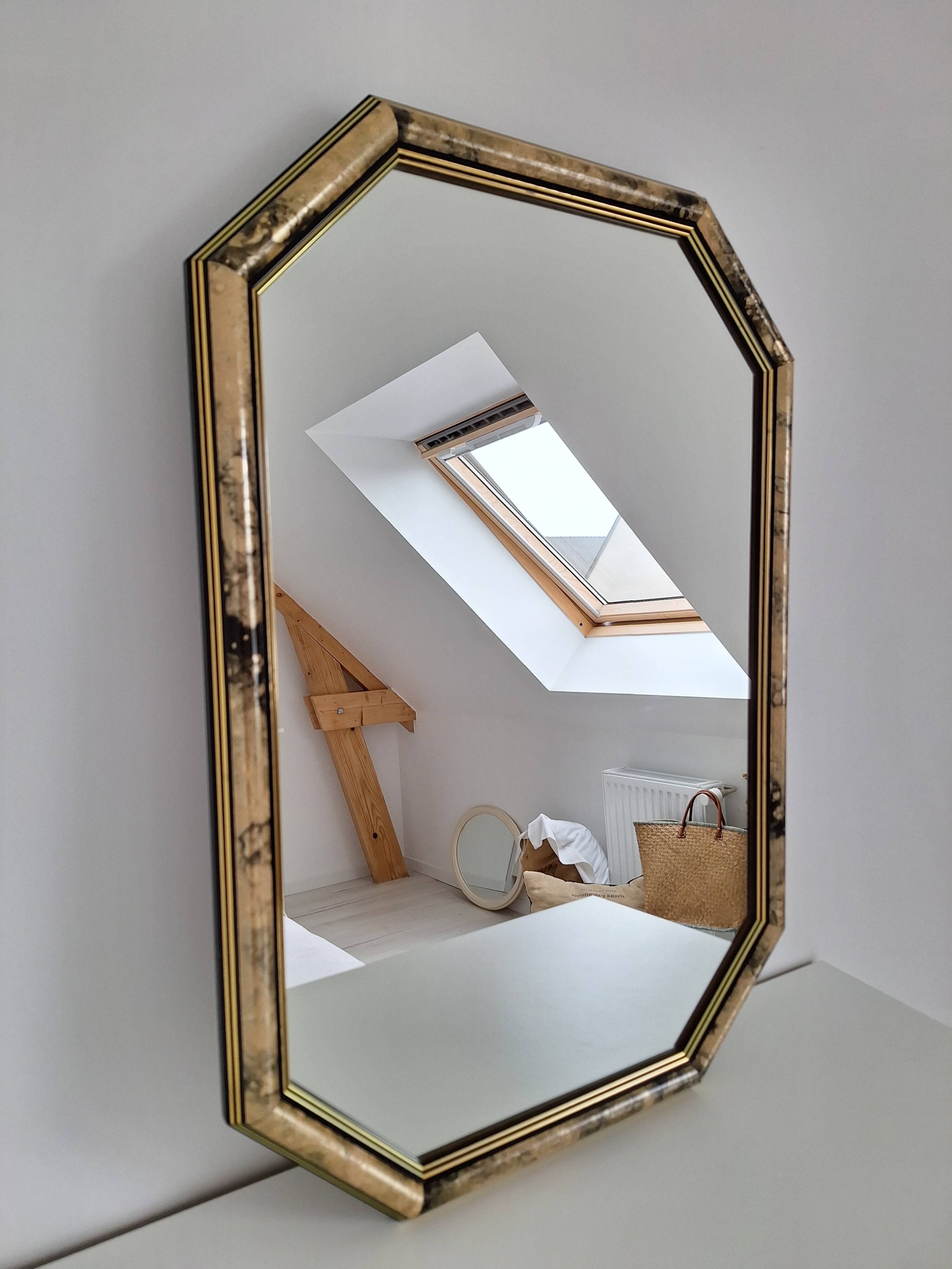 Vintage octagon mirror