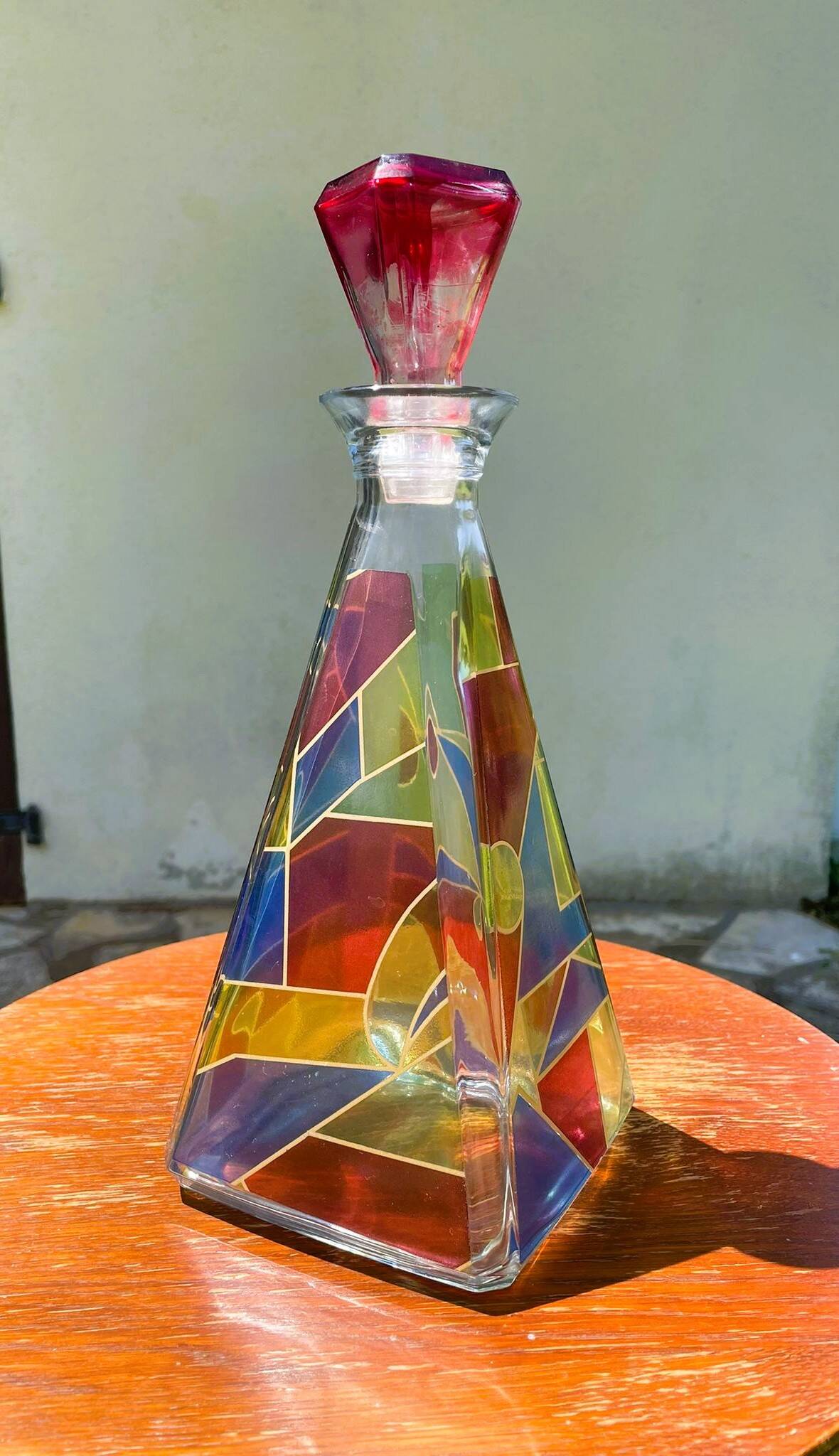 Carafe / vase multicolore italien