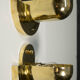 Set of Unique Cubistic Brass Wall Lamps, 1920s
