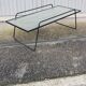 Table basse vintage fer forgé et verre