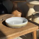 Large white and earthenware ceramic dish