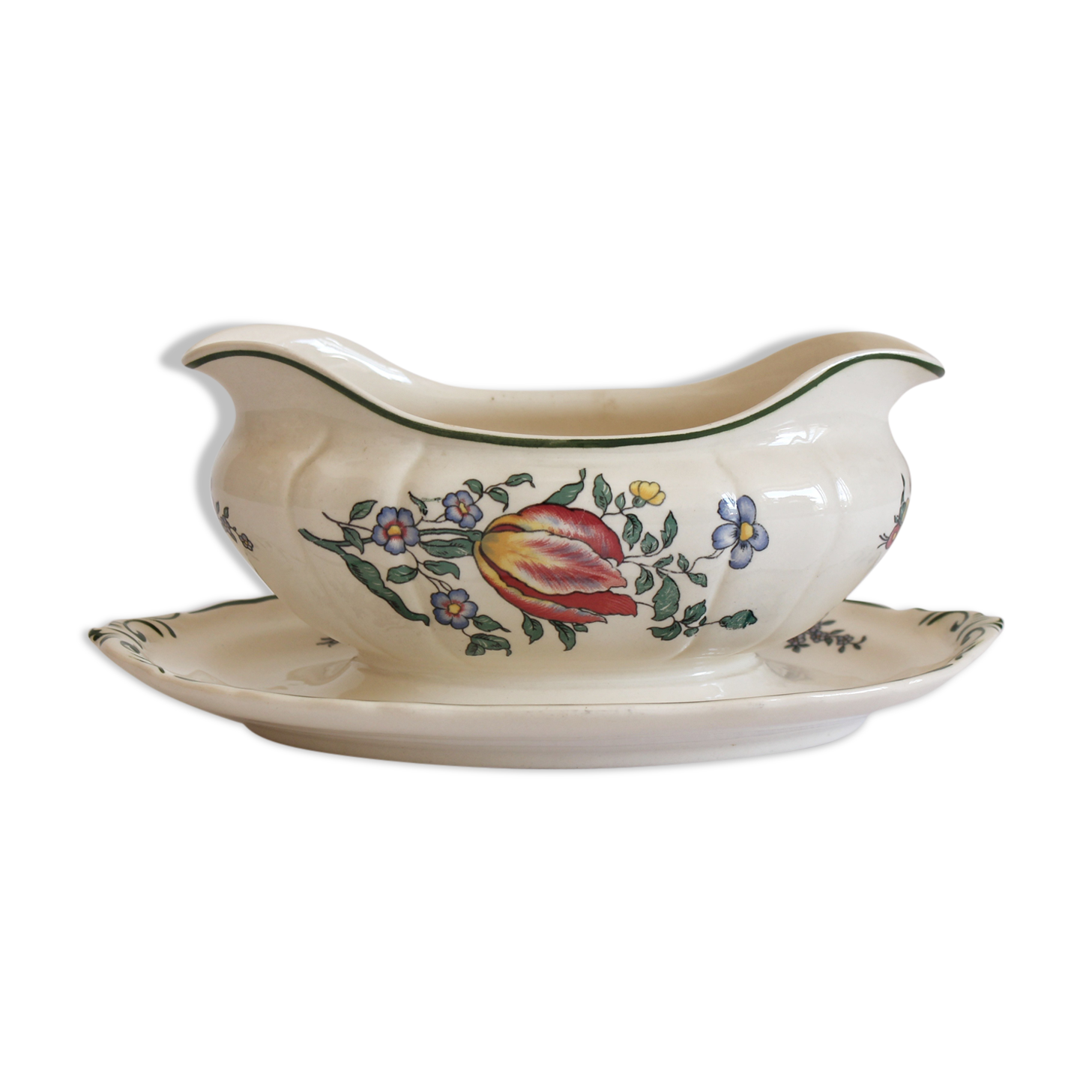 Vintage earthenware sauce boat "Alt Strassburg" or "Old Strasbourg" Villeroy & Boch