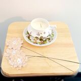 Vintage candle dried flowers