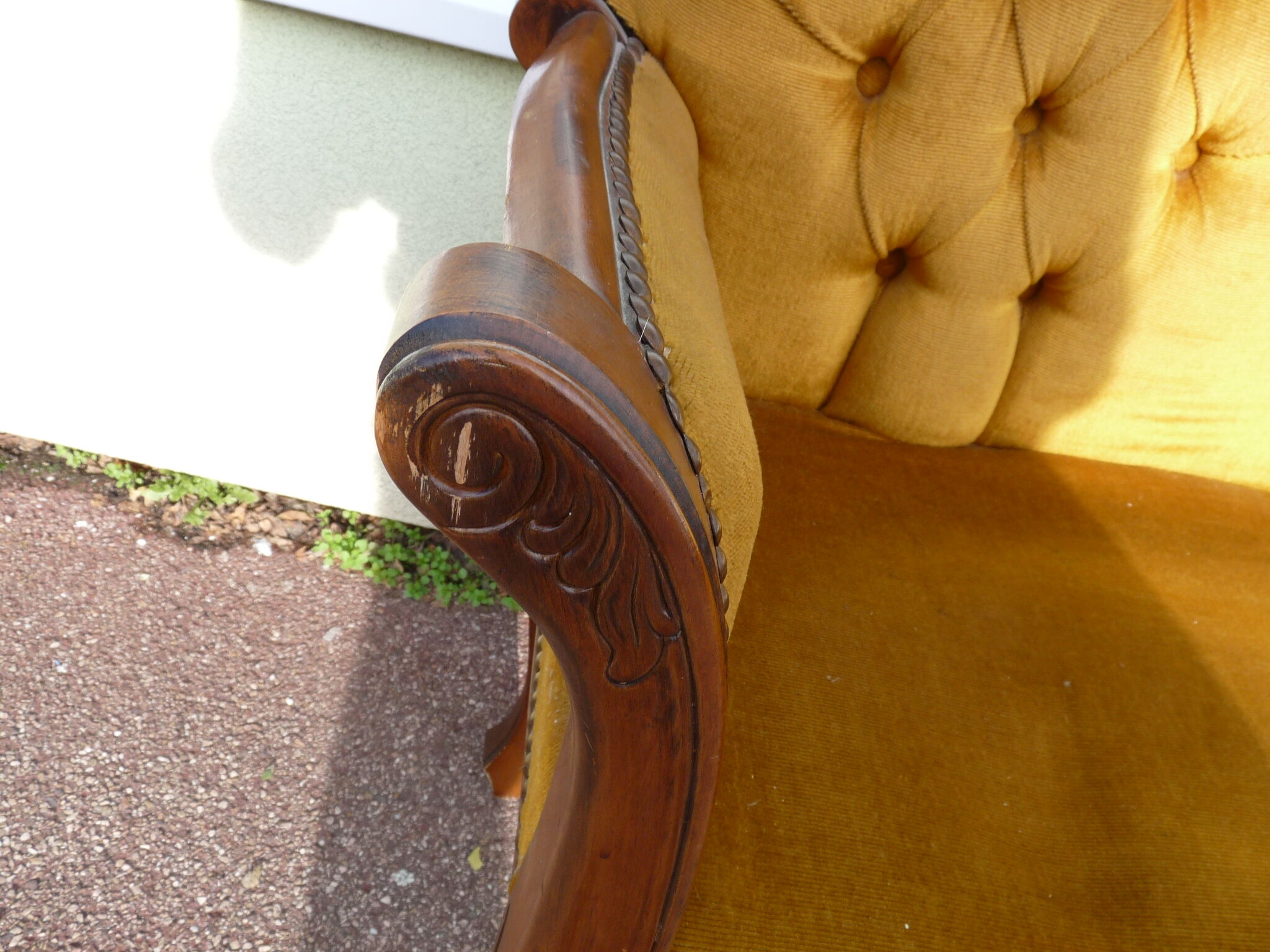 Old furniture phone with seating