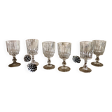 Antique stemmed crystal glasses