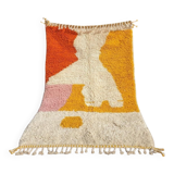 Unique Moroccan rug in natural wool 3x2 m