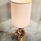 Vintage floral table lamp, 1960s