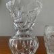 Trio of vintage Bohemian crystal vases