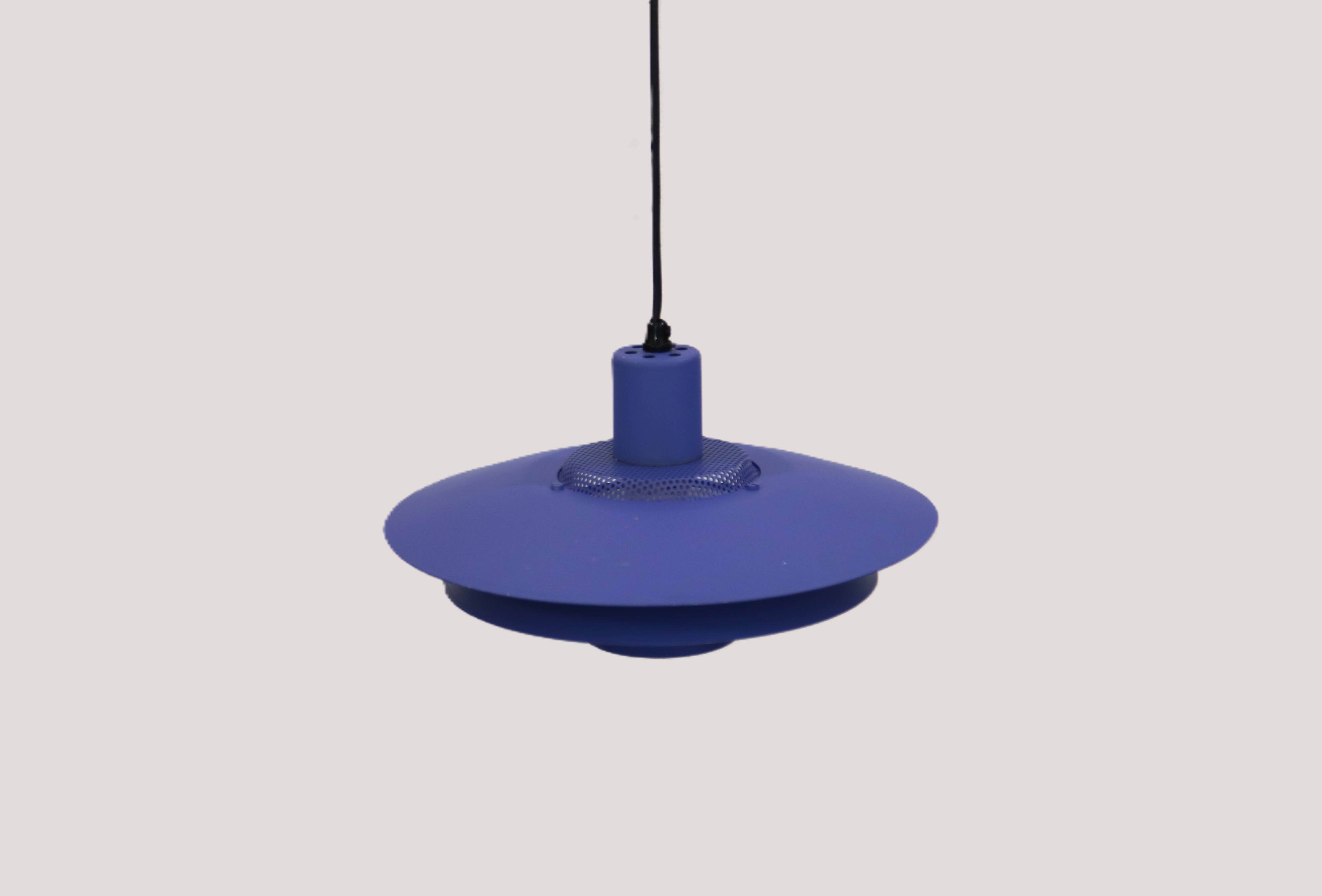 Blue coloured top design lamp by Jeka Metaltryk - Model Viola type 3013-P -