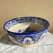 Ancient large Moroccan tarbouche dish from the 19th century.