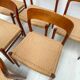 1950s set of 6 vintage Danish teak dining chairs No. 75 by Niels O. Møller