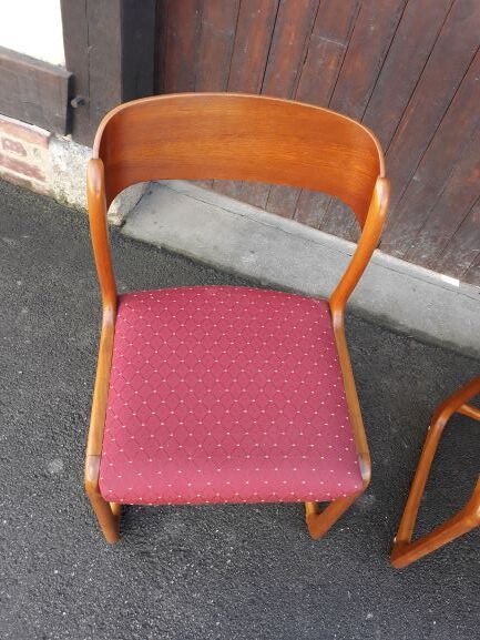 Pair of Baumann sled chairs