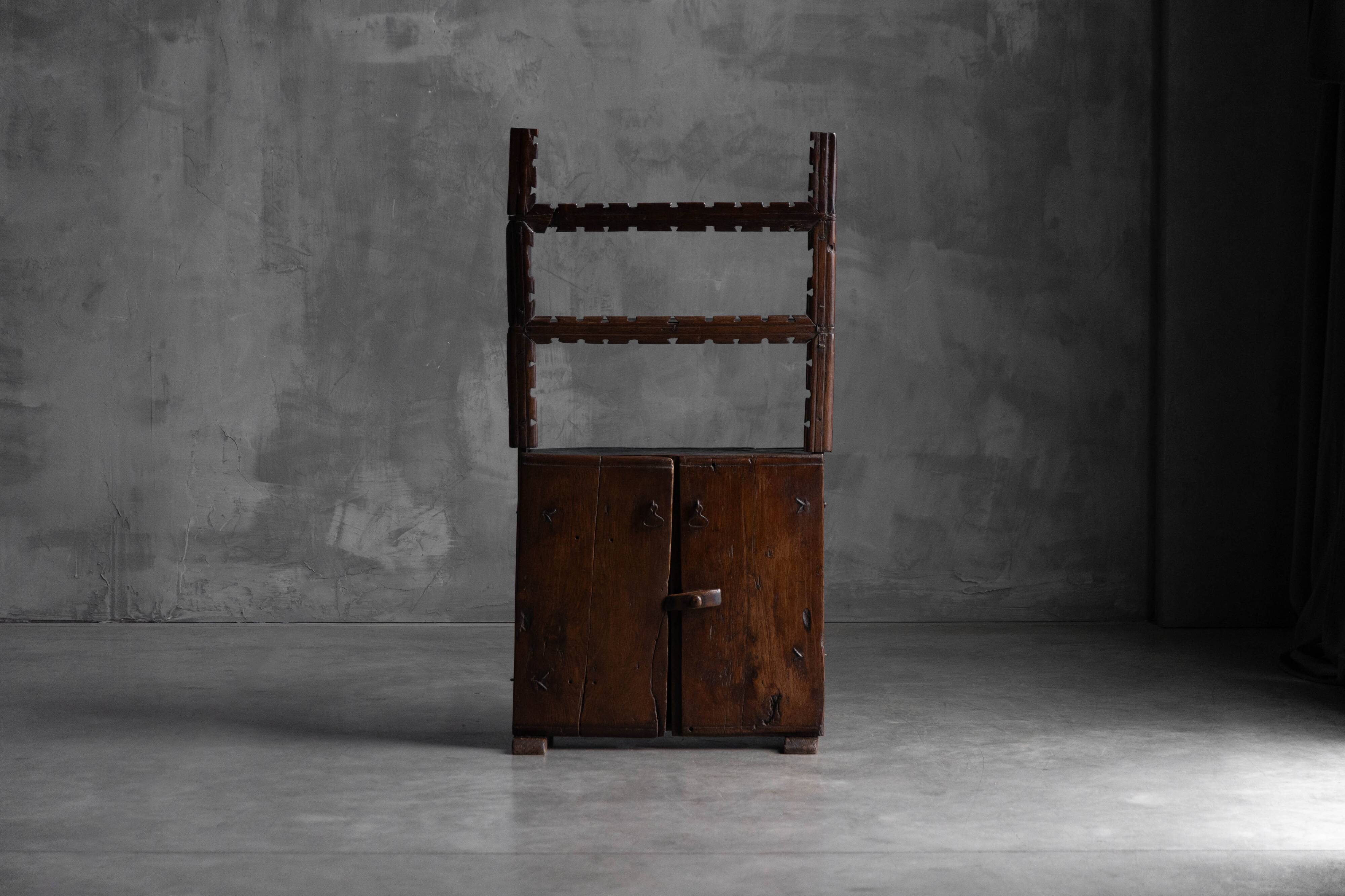 Antique Art Populaire Cabinet, France, 19th Century