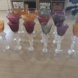 Lot of 14 Royal Bayel Crystal Glasses. Caryatid/Venus Stems