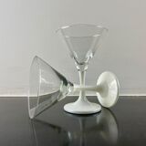 Vintage cocktail glass couple