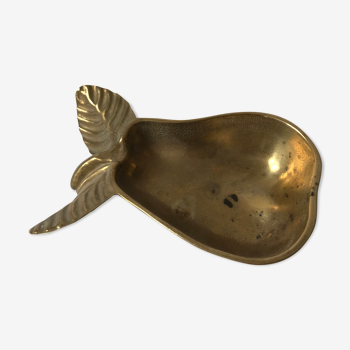 Brass pear trinket bowl