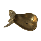 Brass pear trinket bowl