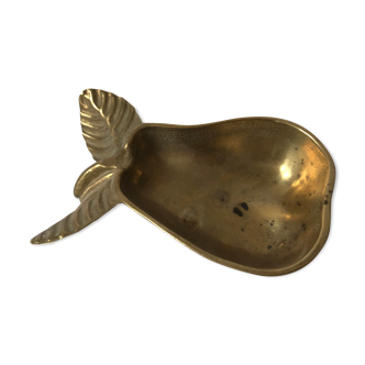 Brass pear trinket bowl
