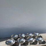 8 stainless steel cups 1970