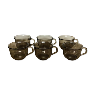 Set de 6 tasses Arcoroc France vintage