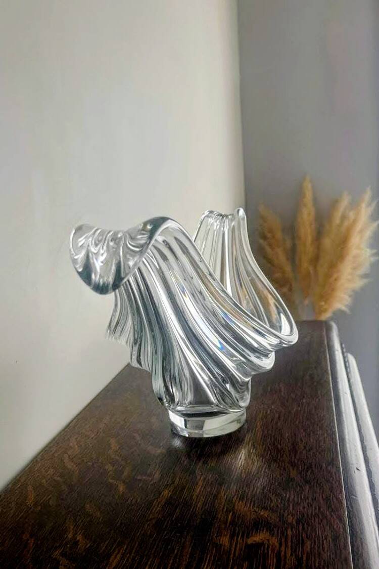 Large glass bowl Pompeii – Illuminated sculpture with free lines