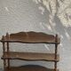 Shelf, 3 shelves, turned wood and vintage varnish