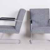 Pair of grey Anton Lorenz armchairs for Mucke Melder - 1930s Czechia