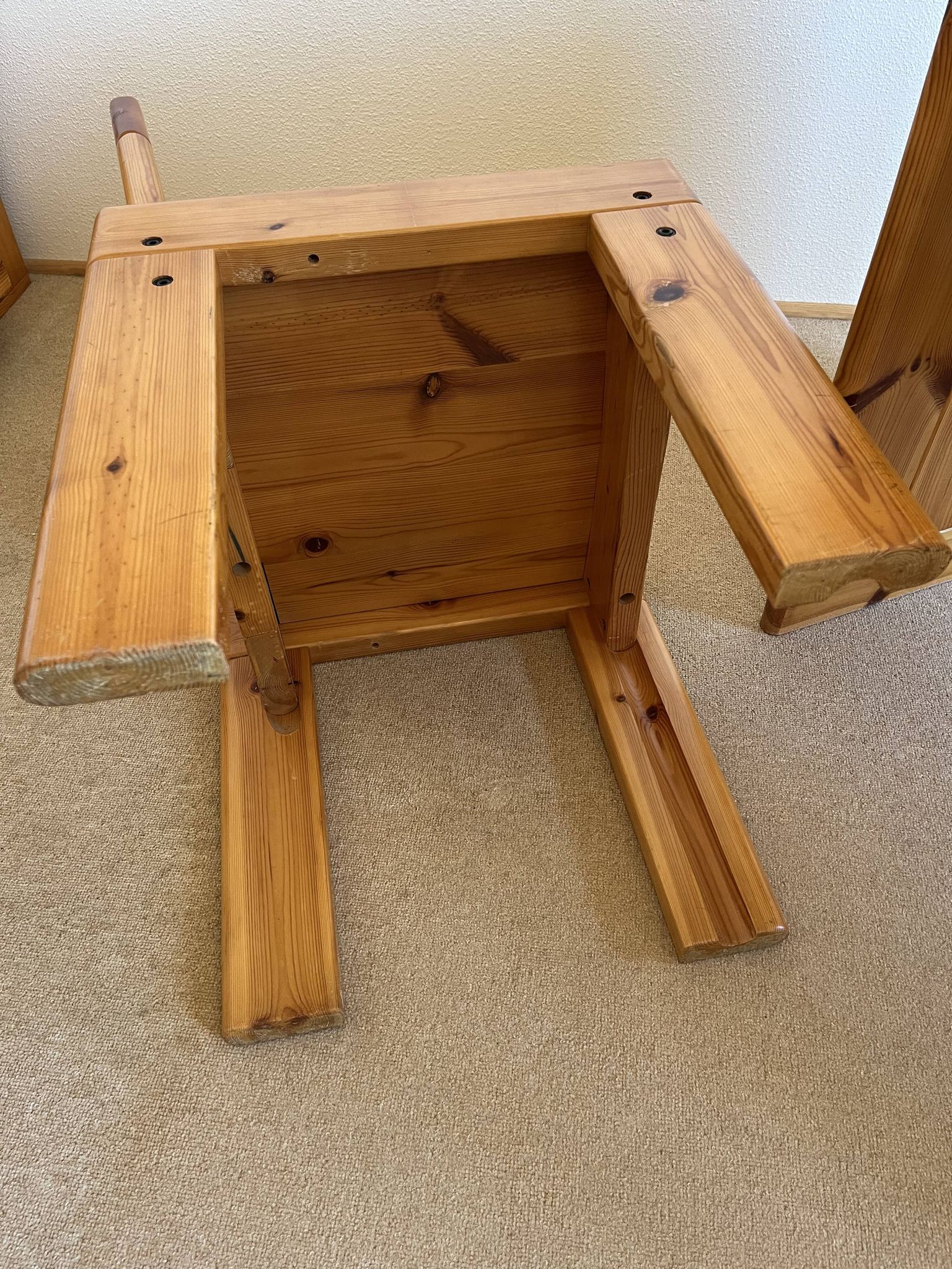 Massive pine teenage desk Roche and Bobois 1980s