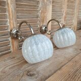 Antique Clichy glass wall lights