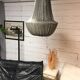 Lustre design cotte de maille 8 lampes