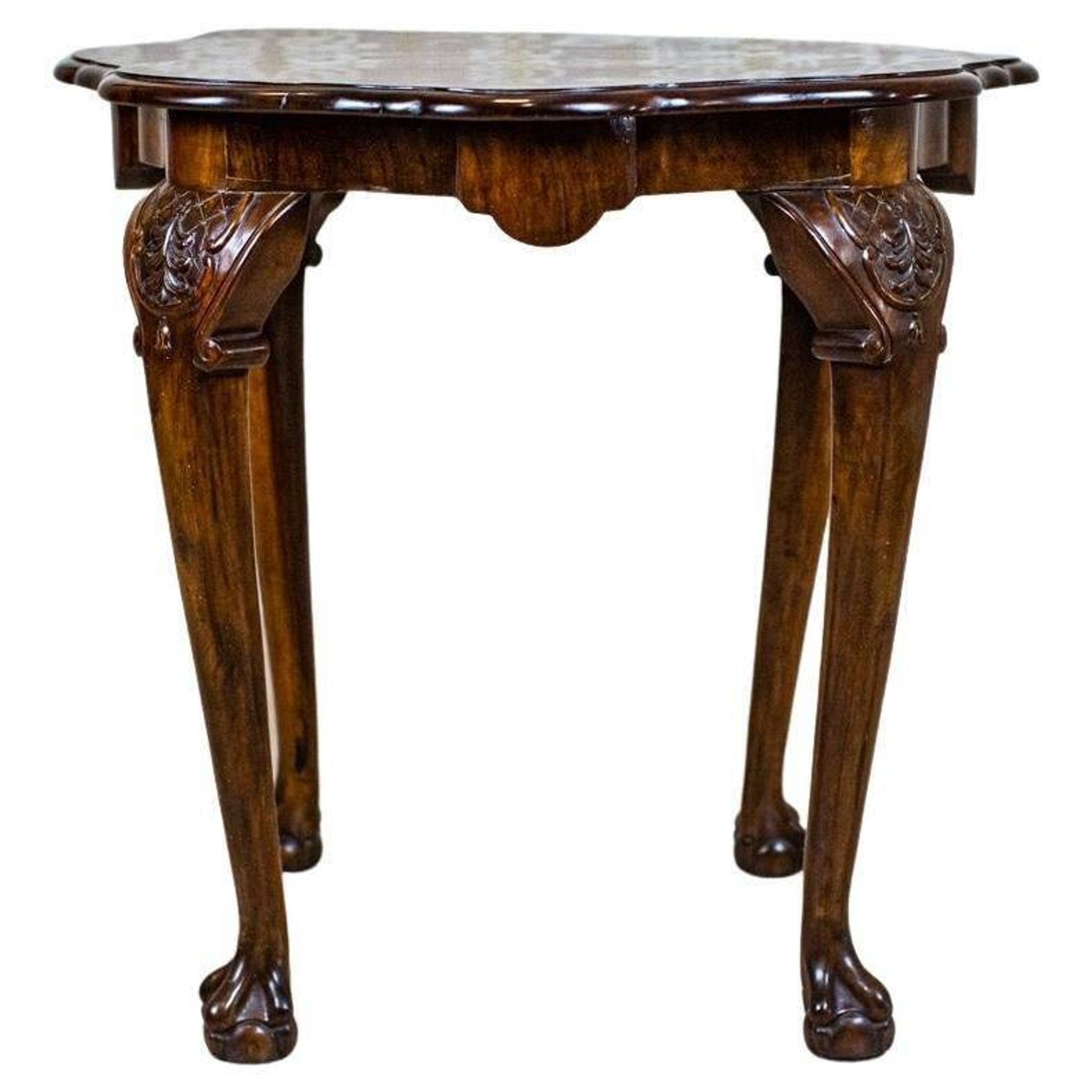 Table basse en noyer vintage, années 1950